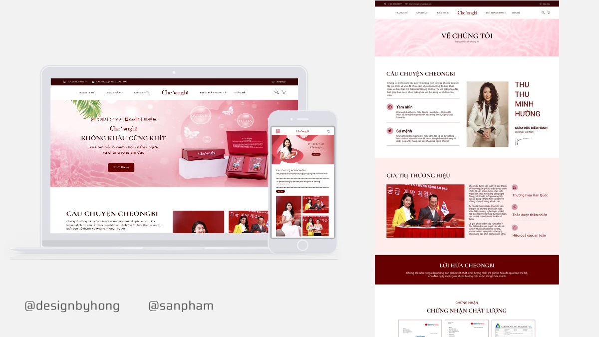 Dự án website Cheongbi