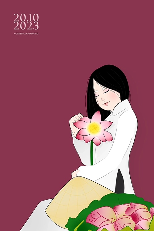 Cô Gái Bên Hoa Sen