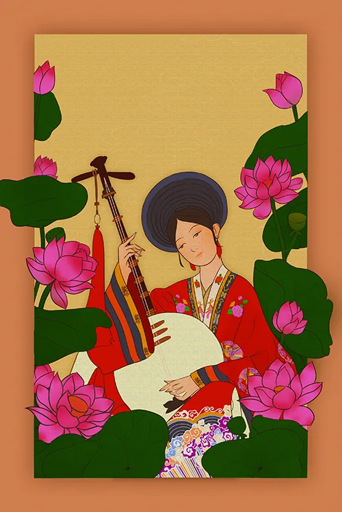 Cô Gái Bên Hoa Sen