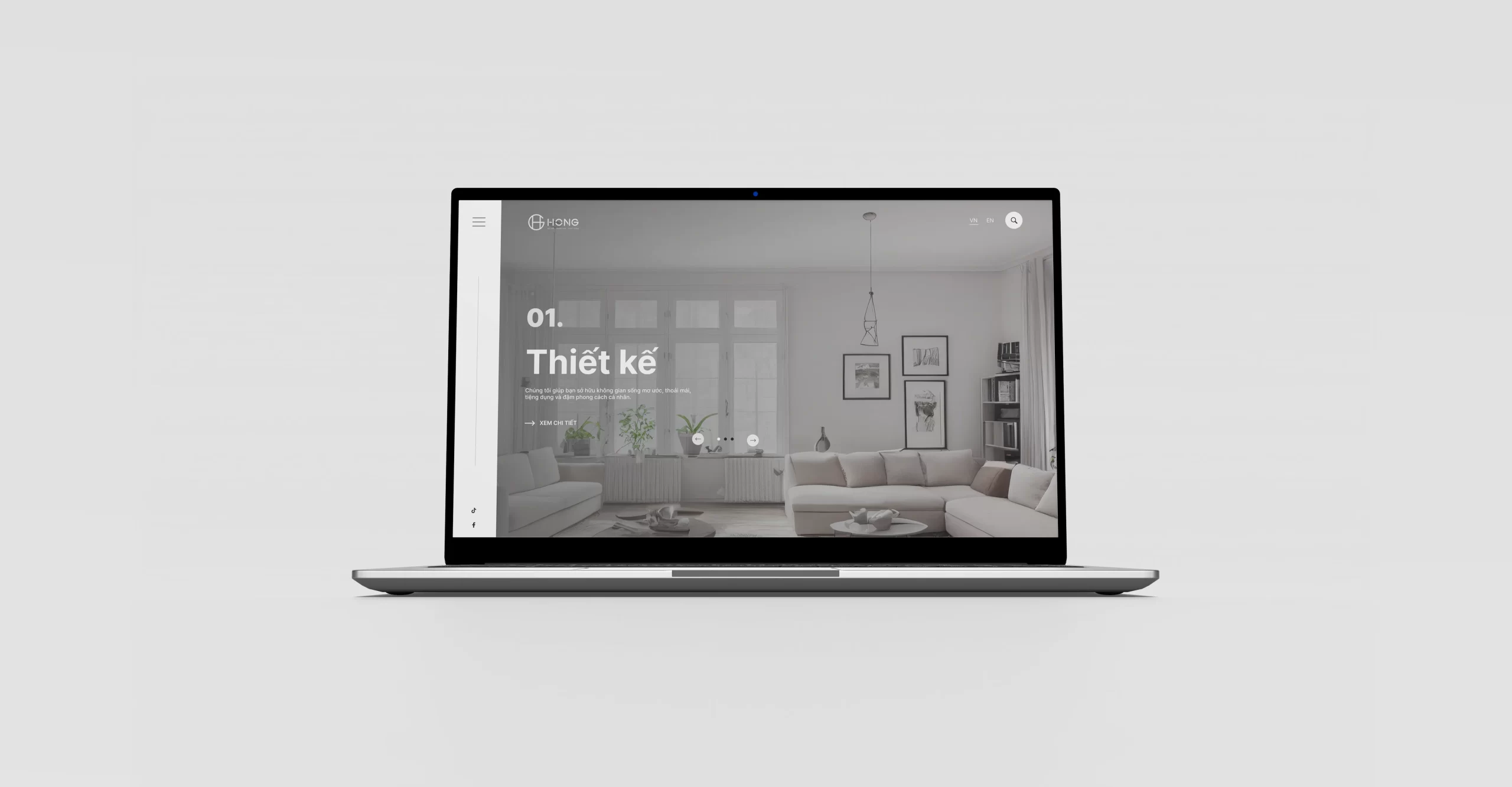 Mockup web nội thất