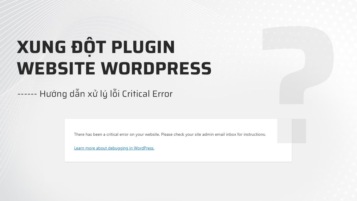 Xử lý lỗi xung đột plugin